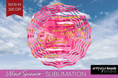 Brush Stroke Wind Spinner Sublimation PNG - Abstract Round Product Image 1