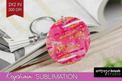 Brush Stroke Keychain PNG - Abstract Keychain Sublimation Product Image 1