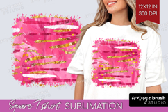 Brush Stroke Square Tshirt Background - Abstract PNG Product Image 1