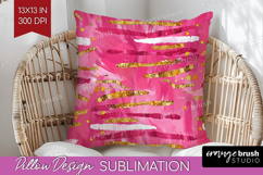 Brush Stroke Pillow Sublimation - Abstract Pillow Cover PNG Product Image 1