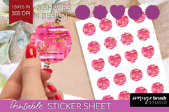 Brush Stroke Round Sticker - Abstract Printable Sticker Product Image 1