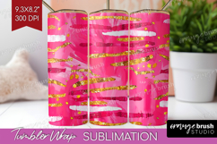 Brush Stroke Tumbler Wrap - Abstract Tumbler PNG Sublimation Product Image 1