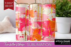 Brush Stroke Tumbler Wrap - Abstract Tumbler PNG Sublimation Product Image 1