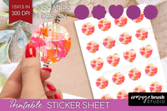 Brush Stroke Round Sticker - Abstract Printable Sticker Product Image 1