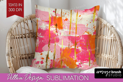 Brush Stroke Pillow Sublimation - Abstract Pillow Cover PNG Product Image 1