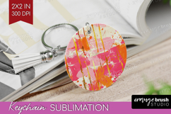 Brush Stroke Keychain PNG - Abstract Keychain Sublimation Product Image 1