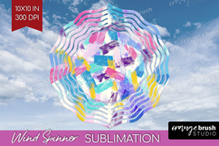 Brush Stroke Wind Spinner Sublimation PNG - Abstract Round Product Image 1
