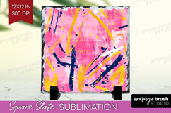 Brush Stroke Slate PNG - Abstract Square Slate Sublimation Product Image 1