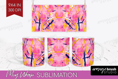 Brush Stroke Mug Wrap - Abstract Mug PNG Sublimation Product Image 1