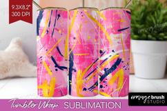 Brush Stroke Tumbler Wrap - Abstract Tumbler PNG Sublimation Product Image 1