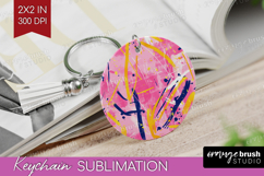 Brush Stroke Keychain PNG - Abstract Keychain Sublimation Product Image 1