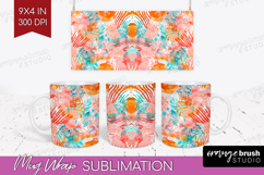 Brush Stroke Mug Wrap - Abstract Mug PNG Sublimation Product Image 1