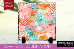 Brush Stroke Slate PNG - Abstract Square Slate Sublimation Product Image 1