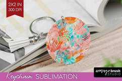 Brush Stroke Keychain PNG - Abstract Keychain Sublimation Product Image 1