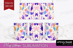 Brush Stroke Mug Wrap - Abstract Mug PNG Sublimation Product Image 1