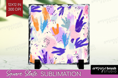 Brush Stroke Slate PNG - Abstract Square Slate Sublimation Product Image 1