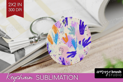 Brush Stroke Keychain PNG - Abstract Keychain Sublimation Product Image 1