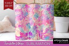 Brush Stroke Tumbler Wrap - Abstract Tumbler PNG Sublimation Product Image 1