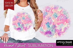 Brush Stroke Round Tshirt Background - Abstract PNG Product Image 1