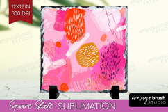 Brush Stroke Slate PNG - Abstract Square Slate Sublimation Product Image 1