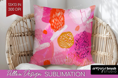 Brush Stroke Pillow Sublimation - Abstract Pillow Cover PNG Product Image 1