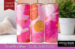 Brush Stroke Tumbler Wrap - Abstract Tumbler PNG Sublimation Product Image 1