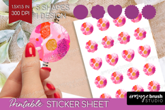 Brush Stroke Round Sticker - Abstract Printable Sticker Product Image 1