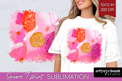 Brush Stroke Square Tshirt Background - Abstract PNG Product Image 1