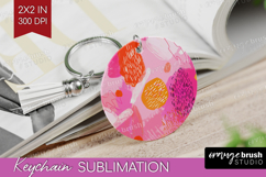 Brush Stroke Keychain PNG - Abstract Keychain Sublimation Product Image 1