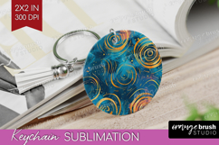 Brush Stroke Keychain PNG - Abstract Keychain Sublimation Product Image 1