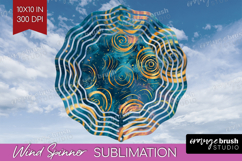 Brush Stroke Wind Spinner Sublimation PNG - Abstract Round Product Image 1