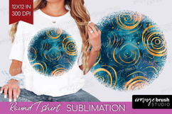 Brush Stroke Round Tshirt Background - Abstract PNG Product Image 1