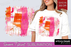 Brush Stroke Square Tshirt Background - Abstract PNG Product Image 1