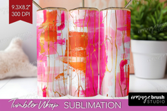 Brush Stroke Tumbler Wrap - Abstract Tumbler PNG Sublimation Product Image 1