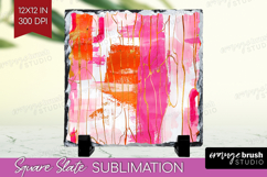 Brush Stroke Slate PNG - Abstract Square Slate Sublimation Product Image 1