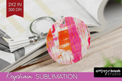 Brush Stroke Keychain PNG - Abstract Keychain Sublimation Product Image 1