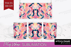 Brush Stroke Mug Wrap - Abstract Mug PNG Sublimation Product Image 1