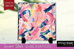 Brush Stroke Slate PNG - Abstract Square Slate Sublimation Product Image 1