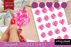 Brush Stroke Round Sticker - Abstract Printable Sticker Product Image 1