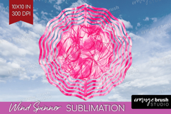Brush Stroke Wind Spinner Sublimation PNG - Abstract Round Product Image 1