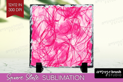 Brush Stroke Slate PNG - Abstract Square Slate Sublimation Product Image 1
