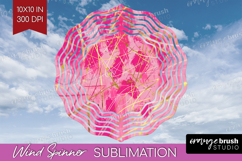 Brush Stroke Wind Spinner Sublimation PNG - Abstract Round Product Image 1