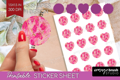 Brush Stroke Round Sticker - Abstract Printable Sticker Product Image 1