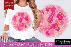 Brush Stroke Round Tshirt Background - Abstract PNG Product Image 1