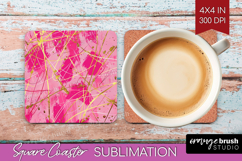 Brush Stroke Square Coaster - Abstract Coaster PNG Product Image 1