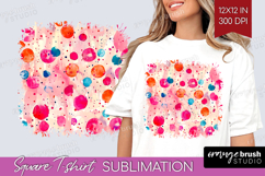 Brush Stroke Square Tshirt Background - Abstract PNG Product Image 1