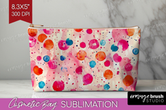 Brush Stroke Cosmetic Bag - Abstract Makeup Bag PNG Product Image 1