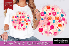 Brush Stroke Round Tshirt Background - Abstract PNG Product Image 1