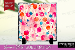 Brush Stroke Slate PNG - Abstract Square Slate Sublimation Product Image 1