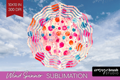 Brush Stroke Wind Spinner Sublimation PNG - Abstract Round Product Image 1